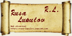 Rusa Lupulov vizit kartica